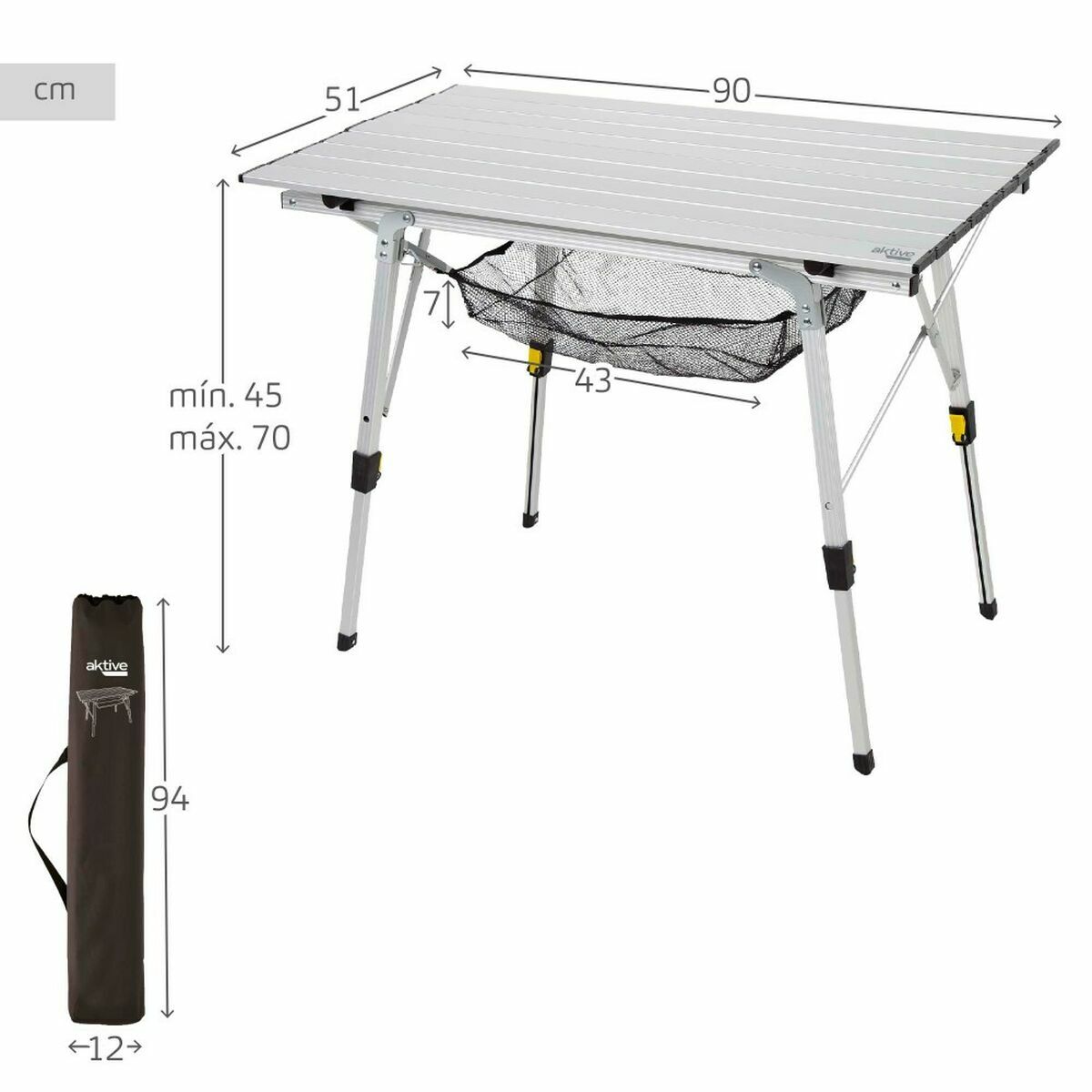 Klappbord Aktive 90 x 51 x 45 cm
